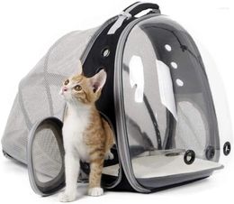 Porteurs de chats transporteur de sac à dos extensible s'adapter à 12 livres de fenêtre de bulle d'espace pour et petit chiot