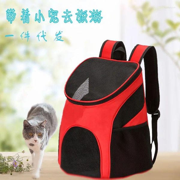 Porte-chats, vente directe d'usine de fournitures pour animaux de compagnie, sac de transport de voyage pliable et sac à dos respirant pour chien