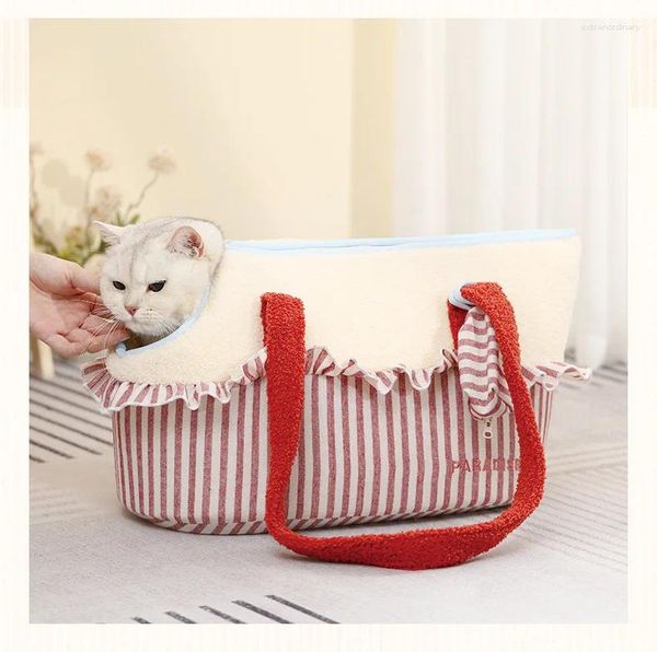 Porte-chats à la mode, sac à bandoulière Portable, Teddy Bichon, petit chien, Stock pour animaux de compagnie