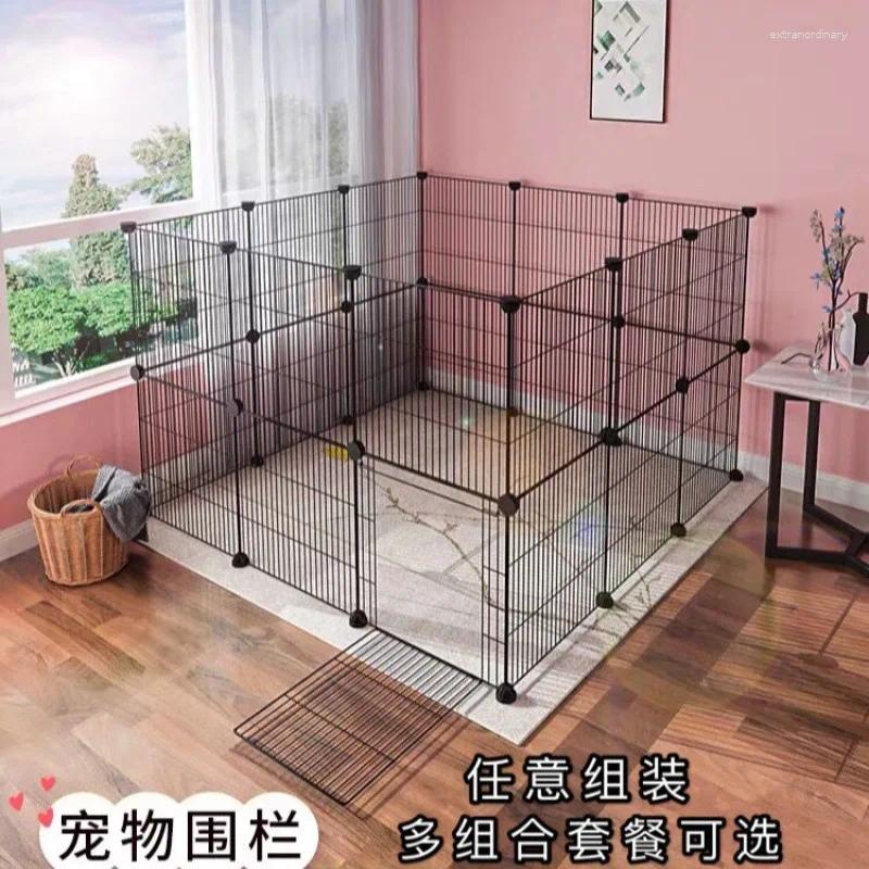 Переноски для кошек, забор, внутренняя изоляционная дверь для домашних животных и собак, маленькие плюшевые перила, железная сетка в сборе, клетка