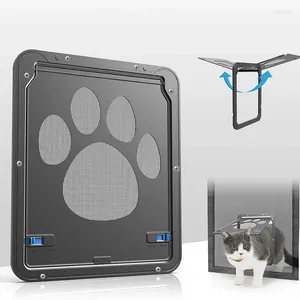 Cat dragers klep deur sluitbaar plastic huisdierscherm voor kattenhonden veiligheid magnetische puppy raam poort hek accessoires