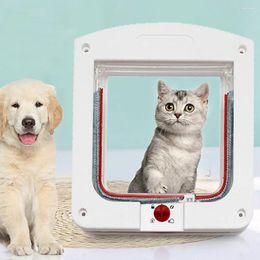 Kattendragers Klepdeur met 4-weg veiligheidsslot Hond voor katten Kitten ABS Plastic Kleine huisdierpoort Kit Hondendeuren