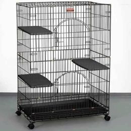 Cages pliables de transport pour chats, 48 pouces de haut, noir, grande Cage pour chats, maison, fournitures pour animaux de compagnie, produits pour la maison et le jardin