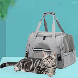 Sac de transport pliable et Portable pour animaux de compagnie, sac de sortie Oxford diagonale pour chien, sacs de voyage respirants pour animaux de compagnie