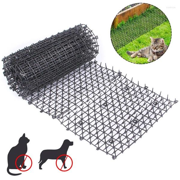 Transporteurs de chats jardins scarcs mats anti-cat chiens répulsifs tapis de piqûres de piqûres éloignent les chats en plastique en plastique épice épine du réseau