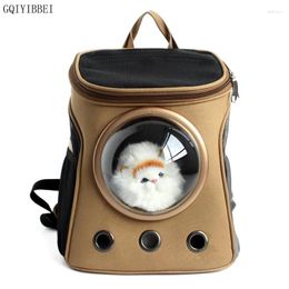 Portadores de gatos gqiyibbei cerradura de cremallera de seguridad transpirable de viaje portátil espacio para mascotas de mascotas mochila/electrodomésticos