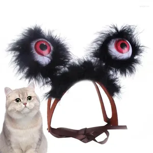 Cat dragers Halloween oogbol hoofdband gloed in de donkere oogbollen Haarring led grappige horror huisdier grote ogen elastisch kopstuk voor