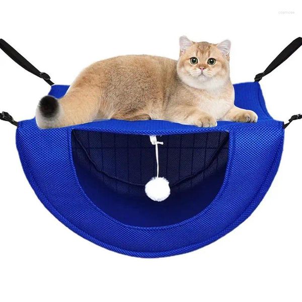 Portadores de gatos colgando hamaca con correas ajustables en la cama de jaula de doble cara almohadilla para dormir para animales pequeños mascotas