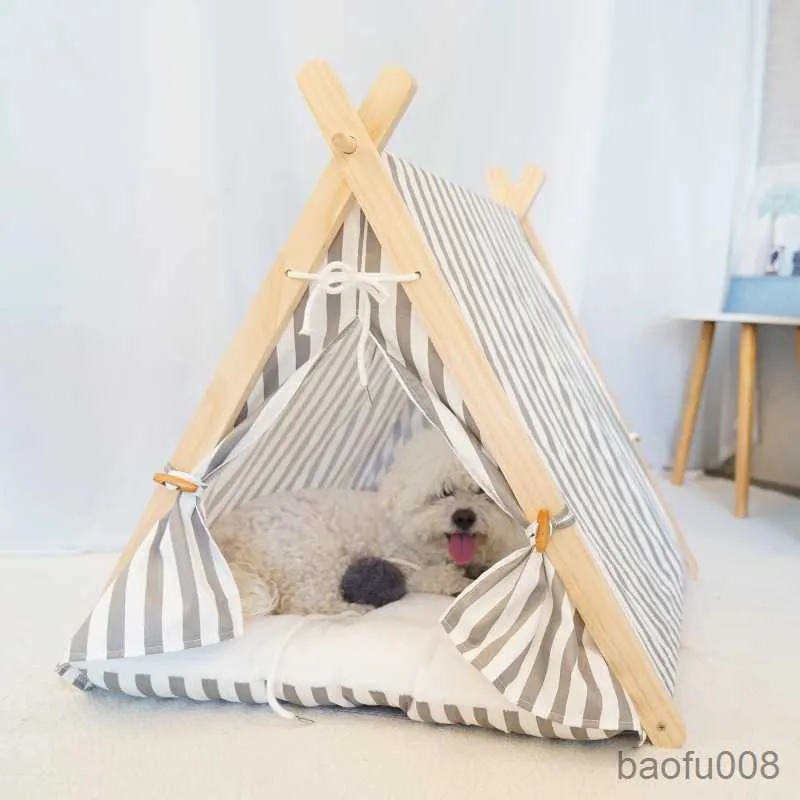 Chat Transporteurs Maisons Bois Pet Tente Maison Tente Portable Chat