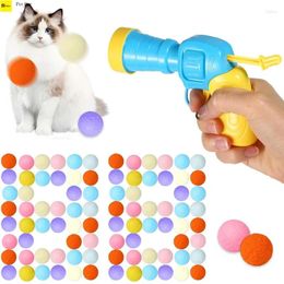 Porte-chats, jouet interactif d'entraînement au lancement pour chaton, Mini pistolet de tir créatif, jouets en peluche extensible, fournitures pour animaux de compagnie