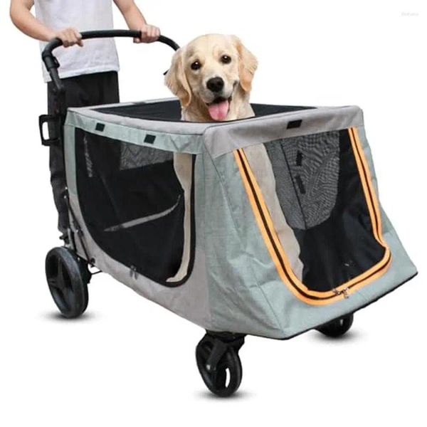 Transporteurs de chats de grande capacité chariot pour chiens 2-3 chiens jusqu'à 200 lb étanche à l'Oxford Fabric