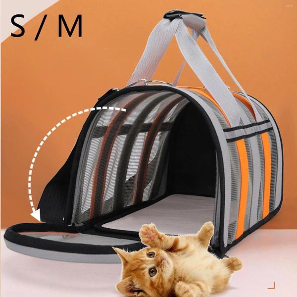 Transporteurs de chats grands animaux de compagnie cage pliable sac de transport de chiens paquet de nid respirant pour les petits animaux de compagnie extérieurs intérieurs