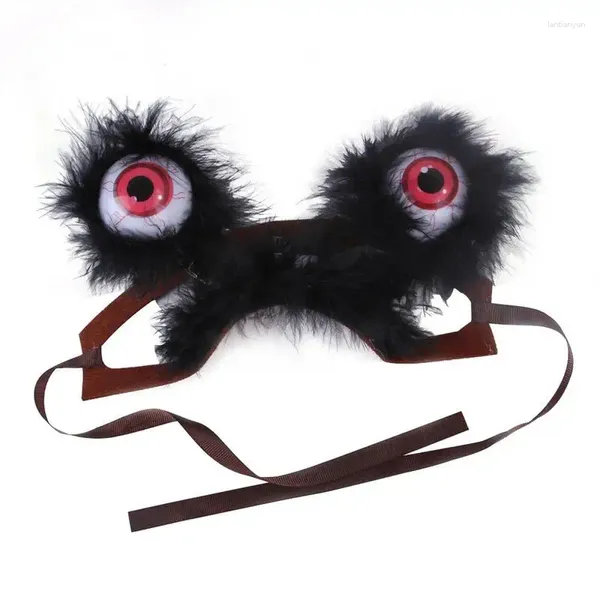 Les porte-chats éclairent Halloween bandeau élastique pour animaux de compagnie horreur yeux brillants Costume globes oculaires pour une fête heureuse