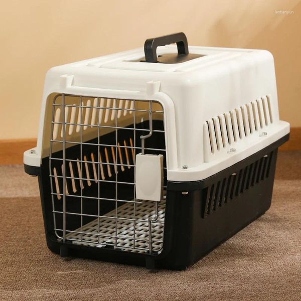 Porte-chat léger, valise pour animaux de compagnie, grande taille, Ventilation en plastique, respirant, Portable, fournitures de mascotte à la mode