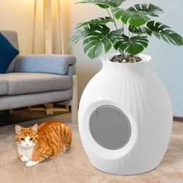 Transportadores para gatos A prueba de olores Inodoro de gran tamaño completamente cerrado Lavabo plegable para arena contra salpicaduras Desodorizante