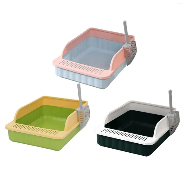 Porteurs de chats ouverts plateau de litière pour animaux de compagnie Potty Potty Toilet Box pour Crate Kitty