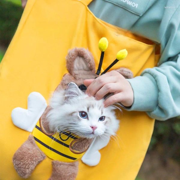 Porteurs de chats en toile extérieure têtes de sac de forme petite abe