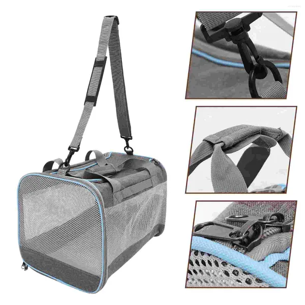 Transportadores para gatos, contenedor para exteriores, bolsa de viaje plegable para mascotas, jaula para gatitos, cachorros, tela Oxford, bolsa portátil, bolsos cruzados de viaje