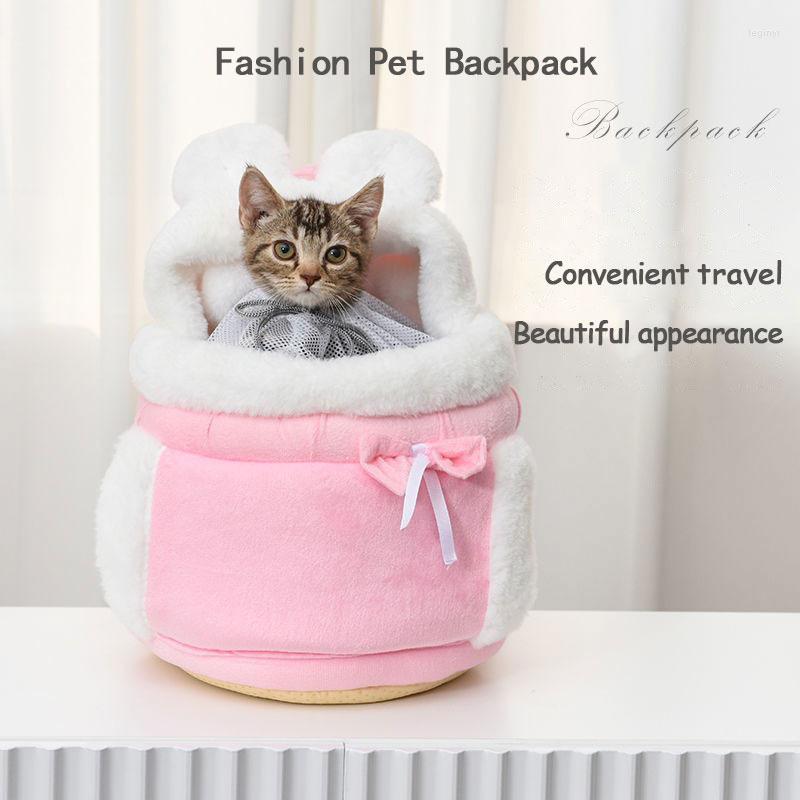 Cat Carriers Outdoor Travel Chihuahua Puppy Dog Carrier Bacpack Winter Warm Pet Draagtassen Voor Kleine Honden Yorkshire Nest Mascotas Home