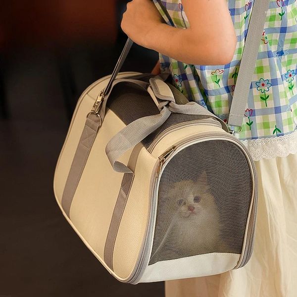 Sac de transport Portable pour animaux de compagnie, fourre-tout à épaule inclinée pour chien, fournitures de voyage