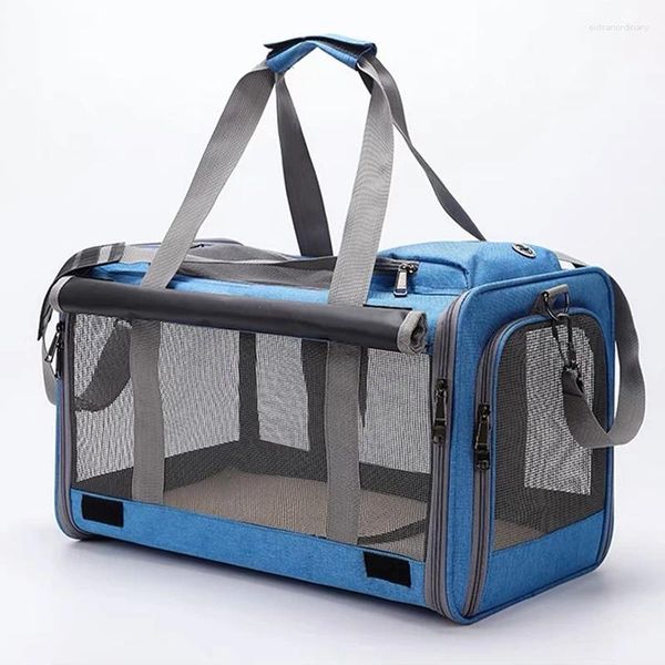 Portadores de gatos bolsas para mascotas transpirables al aire libre para perros gatos gatos plegables envases de mensajero portátiles portátiles de transporte