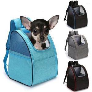 Chat transporteurs Pet sac transporteur sac à dos chien voyage en plein air maille respirant chiot poitrine pliable Portable