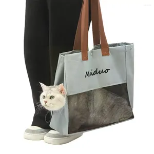 Cat dragers huisdier canvas tas ademende transport puppy reizen kleine draagbare y2e1