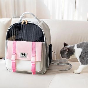 Transporteurs de chats transporteur pour animaux de compagnie sac à dos respirant voyage en plein air sac à épaule extérieure fournit des fournitures portables