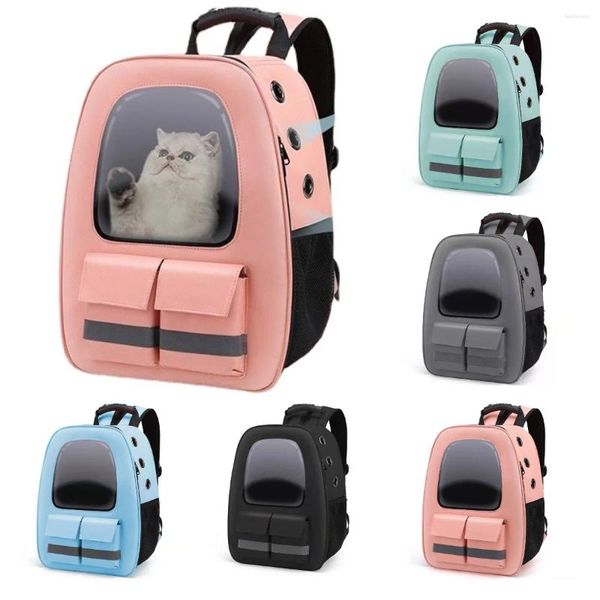 Porteurs de chats porteurs pour animaux de compagnie sac à dos brisé de chiot respirant petit chien double épaule extérieur réflectif bookbag