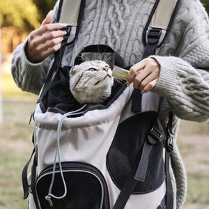 Katdrager Pet Carrier Backpack Outdoor draagbare reisschoudertas Ademende kitten die voor kleine hond draagt