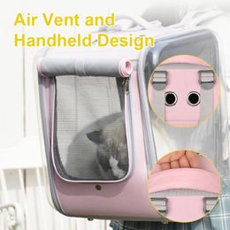 Chat transporteurs sac de transport pour animaux de compagnie respirant Portable sac à dos voyage en plein air Transparent pour chats petits chiens transportant Supplie