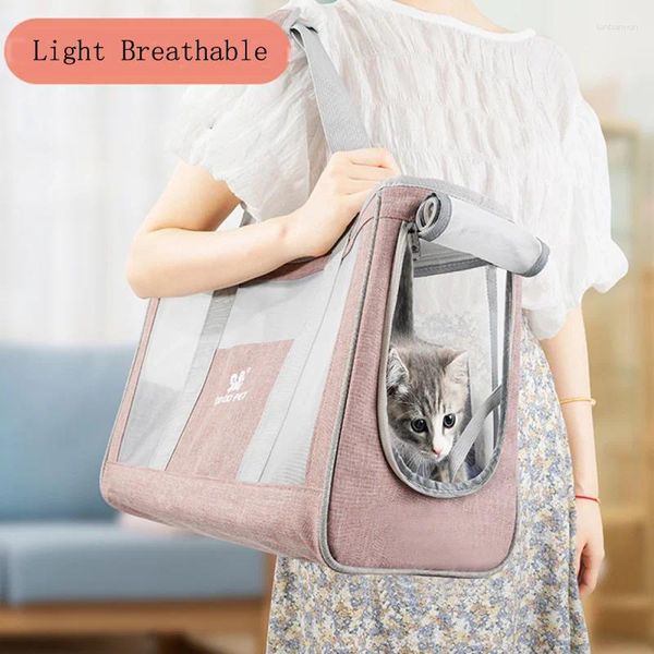 Transporteurs de chats sac pour animaux de compagnie chien single sacs à dos léger des chiens portables respirant sac à main portables sacs de chiots de voyage durables