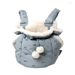 Cat dragers Pet Cute Carrier Bag Warm Front Hanging Chest Pack Semi-gesloten schouderrugzak voor buitendraagriem