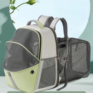 Cat Carriers Pet Dog Backpack Schaalbare Oxford Fabric draagbare draagtas Ademende Mesh Travel Invouwbare benodigdheden