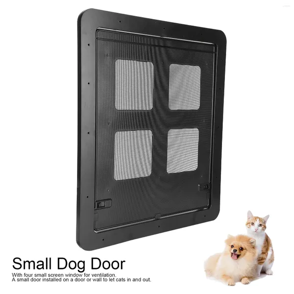 Transportadores para gatos, puerta con pantalla para perros y mascotas, puerta con función de bloqueo de cerca magnética deslizante con cerradura para el hogar