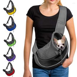 Cat dragers Pet Dog Sling Carrier Ademvol Travel Safe Bag Puppy Kitten Outdoor Mesh Oxford Single Comfort Handtas Tas Tote Pouch