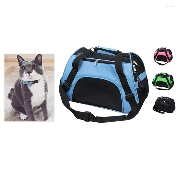 Portadores de gatos perros mascotas bolso de hombro perro transportista transportista suave y transpirable mochila de bolsas sin aliento s/m/l