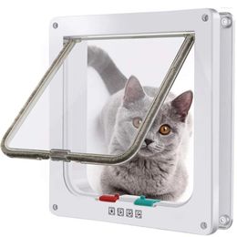 Portadores de gato puerta de mascota entrada gratis salga de vidrio de madera de madera plástico cachorros de perros pupas puertas suministros de contención productos