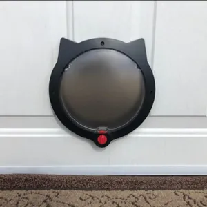 Cat dragers huisdier vergrendeling deksel unieke veilige knop rustige katten deur klep voor muurhond