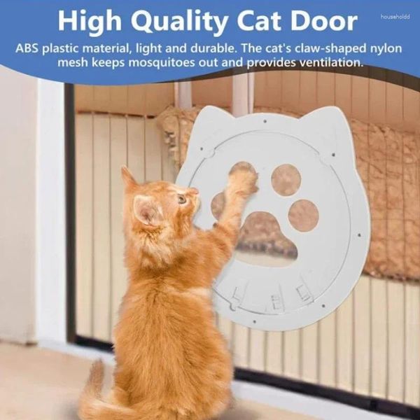 Porteurs de chats portes de compagnie de la porte d'écran magnétique de petits chiens et chats avec fonction de verrouillage pour le porche de la fenêtre