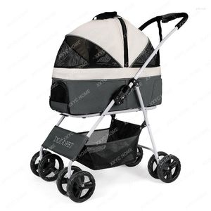 Cat Carriers Pet Stroller Lightweight Folding Separated Dog Trolley Small Out
