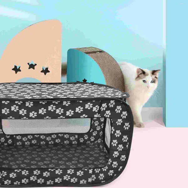 Transportadores para gatos, tienda para mascotas, jaula con cerca, viaje de lado suave, adecuado para gatos, perros pequeños, hogar, dormir, valla plegable, tela Oxford