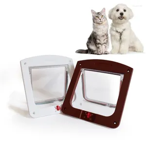 Cat Carriers Pets Gate 4 Way Sluitbare hondenkitten Puppy Door No-Toxic Security Flap voor kleine honden Accessoires Pet Pet Supplies