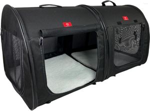 Catchiers de gatos portátiles 2-en-1 Double Pet Kennel Fabrica Black Royal Blue 20 