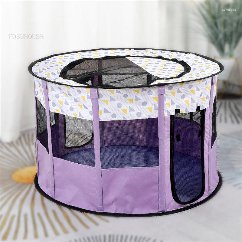 Chat transporteurs Portable extérieur Cages pliable ménage intérieur maison animal lit tente chiot chats chenil chien grande capacité Cage