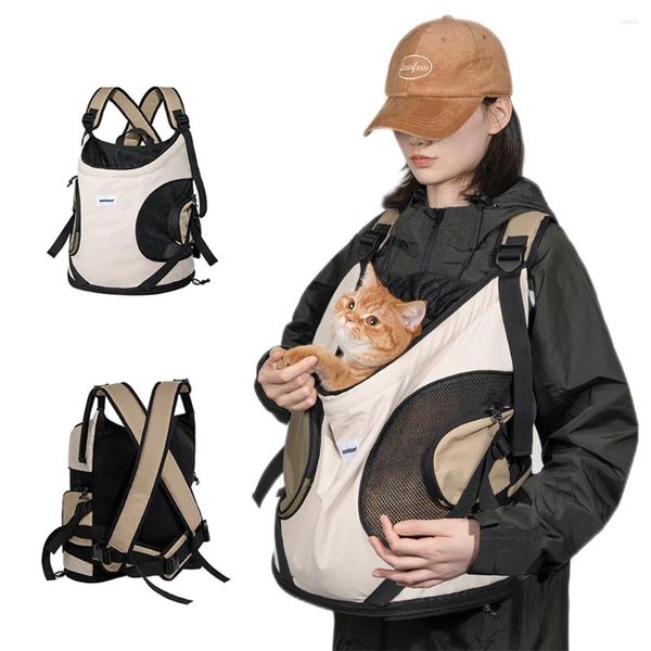 Chat transporteurs chiot chaton voyage poitrine sac à bandoulière Pet avant chien transporteur respirant toile Portable sac à dos croix bandoulière