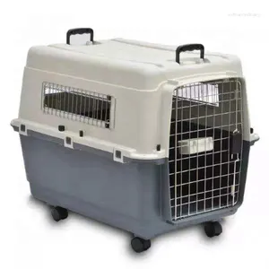 Kattendragers Kwaliteitsventilatie Door luchtvaartmaatschappijen goedgekeurde kunststof hondenmand Reistrolley Kooi Buitenluchtbox voor huisdieren