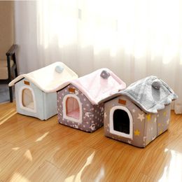 Cat Carriers amovibles et lavables de type maison fermée fournitures pour animaux de compagnie disponibles en quatre saisons