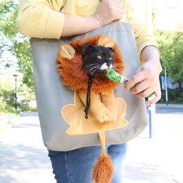 Cat Carriers S/L Outcrop Small Lion Styling One Shoulder Bag Cats Dogs Pet Canvas Go Out Tote Carrier Handtas