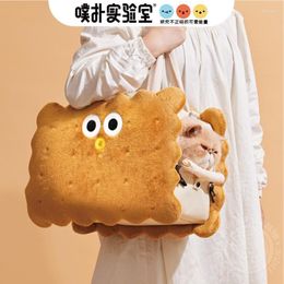 Cat Carriers Sandwich Biscuits Pet Travel Bag Épaule Chaude En Hiver Portable Lorsque Vous Sortez